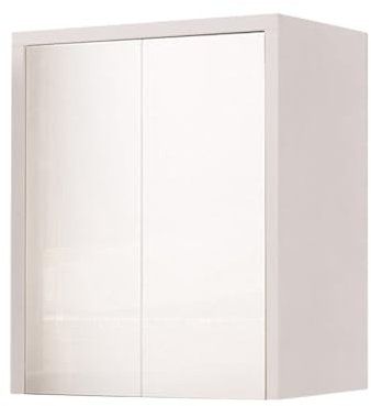 Liberoshopping Mobile Coprilavatrice in Legno Nobilitato – 2 Ante, Push and Pull – L79 x P65 x H91 cm – Per Lavatrice o Asciugatrice, Salvaspazio, Facile da Montare (Bianco/Grigio)