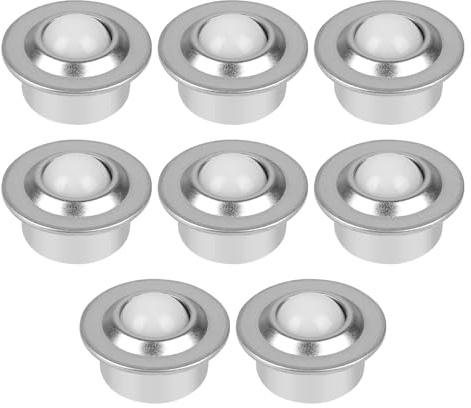 CPROSP 8 Piezas Ruedas de Bola Nylon 16 mm, Ruedas Giratorias Pequeñas 360 | Rodamientos de Bolas para Patas Mesa; el Transporte de Mercancías; Muebles; Maquinaria Industrial