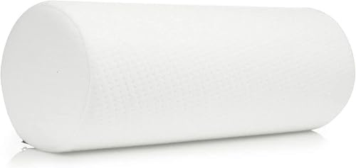 FOAMSUPA Cervical Neck Roll Bolster Pillow, Memory Foam (Medium 15x45cm (6”x18”))