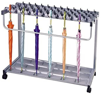 JHHNCVBC Umbrella Stands Stand Heavy Duty Public Umbrella Stand, Metal Umbrella Storage Rack On Wheels,Umbrella Frame for Canes, Walking Sticks Umbrellas cane holder umbrella bin umbrella
