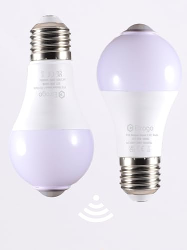 Etrogo Ampoule led E27 Detecteur de Mouvement PIR et Capteur de Crépuscule 10W 1000Lm Blanc Chaud 3000K (Lot de 2)