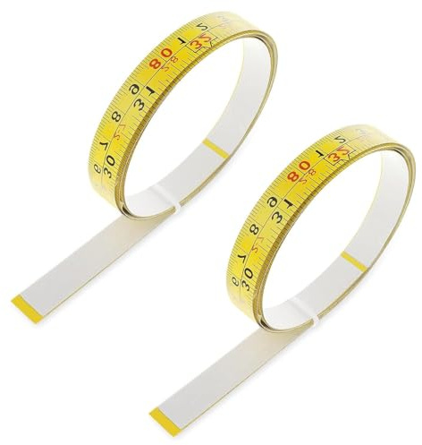 2 PCS Self-Adhesive Measuring Tape - 78 Inch/2m Dual Imperial & Metric Sticky Ruler for Workbench, Woodworking & Drafting Tables
