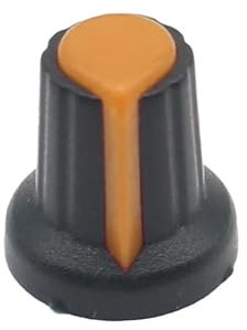 CYSUE Potentiometer-Knöpfe, 15 x 17 mm, 6 mm, WH148 Potentiometer, B10K, Farbknopfkappe, Gelb, Orange, Blau, Weiß, Rot, 10 Stück