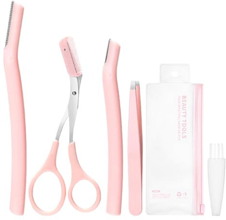 Augenbrauen Trimmer Set Augenbrauen Pflege Set - Augenbrauenschere für Frauen | Augenbrauenpflege Set im Etui für Frauen und Männer, Augenbrauenschneider mit Schutzhülle