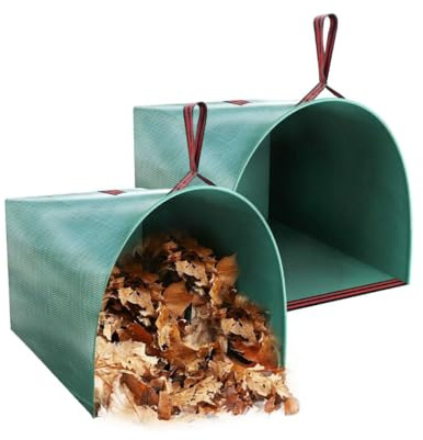 PROVISO TOOLS 2er Set Gartenabfallsack 272L – Pop-Up Laubsack in Schaufelform, Verstärkte Griffe und Boden, 150 g/m² Grünschnittsack für Gartenabfälle und Laub