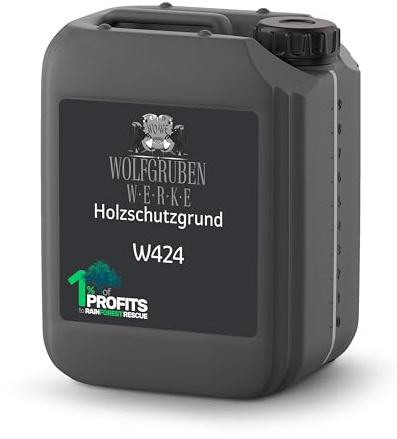 WO-WE Holzgrundierung – Grundierung für Holz innen & außen, lösemittelfrei, atmungsaktiv – 5 L