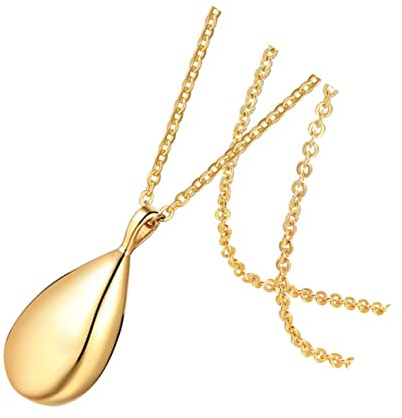 Garneck Collier Diffuseur de Parfum Femme en Acier Titane Doré