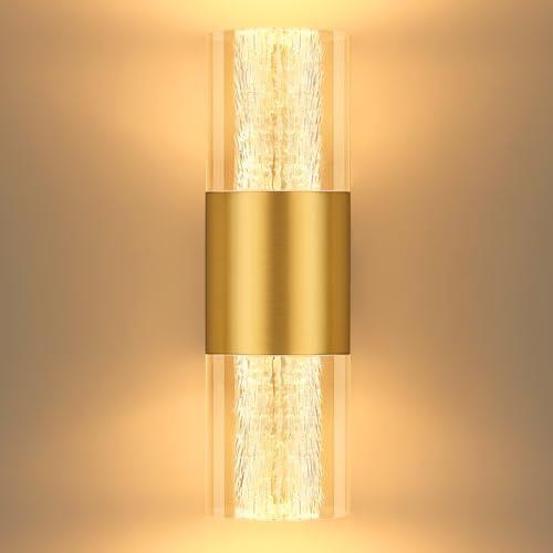 YindaLux LED Wandlampe Dimmbar 3CCT Innen Nachtlicht 4W 400LM 1er Gold