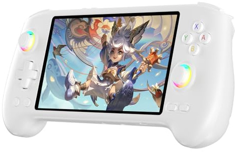 RG557 Retro Handheld Game Console RG557 Android Handheld Console RG557 Retro Emulator, 5.48 AMOLED, Dimensity 8300, Android 14, WiFi 6E & BT 5.3, Hall Joystick White