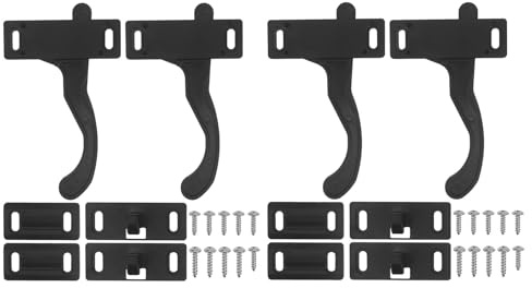 SOPOTUTU Lot de 4 sets de Poignées de Porte Moustiquaire pour Camping-Car Loquets Métalliques Résistants à la Corrosion Kit de Remplacement pour Caravane et Remorque Accessoires