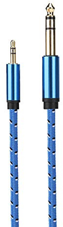 ZJchao Câble Stéréo 3,5 Mm à 6,35 Mm pour Amplificateurs, Haut-parleurs et Guitares électriques (#2)