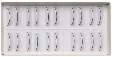 Hemobllo Faux Cils pour Entraînement 10 Paires Pré-adhésives en Cheveux Artificiels pour Formation Extensions de Cils et Pratique Professionnelle