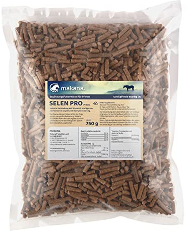 Makana Selen PRO Pellets mit Vitamin E für Pferde, 750 g Beutel