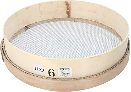 KS Tools 144.0566 Sandsieb 420mm, Holz, Maschenweite 3,9mm