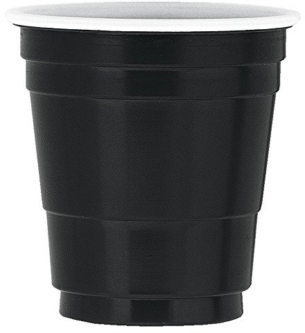 Vibrant Black Plastic Shot Glasses (59ml) Pack of 20 - Durable & Stylish Party Shot Cups