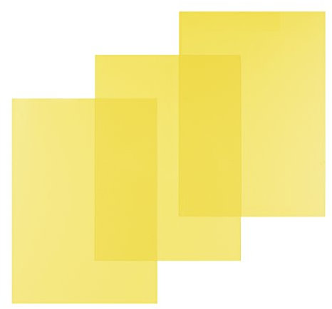 Pavo Einbanddeckel-Klarsichtfolie A4, PVC-Folie, 0.20 mm, 100-er Pack, Transparent/gelb