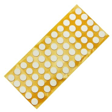 Adsamm® / 60 x Selbstklebende Antirutsch Pads aus EPDM Zellkautschuk/ø 14 mm/Weiß/Rund / 2.5 mm Starke Anti-Rutsch-Gleiter
