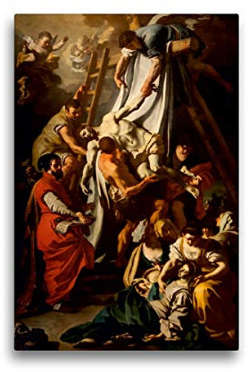 Premium Textil-Leinwand 30 x 45 cm Hoch-Format Jesus Christus - Das Leben Christi auf Gemälden der alten Meister, Leinwanddruck von Alexander Bartek