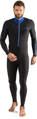 Cressi Skin Full Body Rash Guards, Black/Blue, S