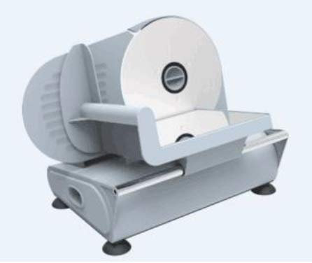 GELUSA NATUREZONE Cortadora de fiambre eléctrica. Cortafiambrera máquina 19 cm Grosor