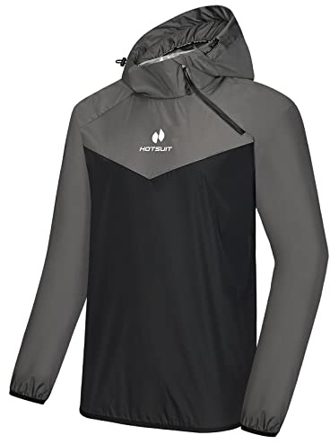 HOTSUIT Sauna Suit/Sauna Jacket Men Jacket Pants Gym Workout Sweat Suit/Sauna Jacket Tracksuit