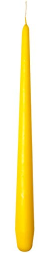Mank GmbH Gastro Spitzkerzen Kerzen Gastronomie Leuchterkerzen Halterkerzen Lange Kerzen Deko Kerzen Ø 22 mm x 240 mm 50 Stück Brenndauer ca. 7 Std. (Gelb)