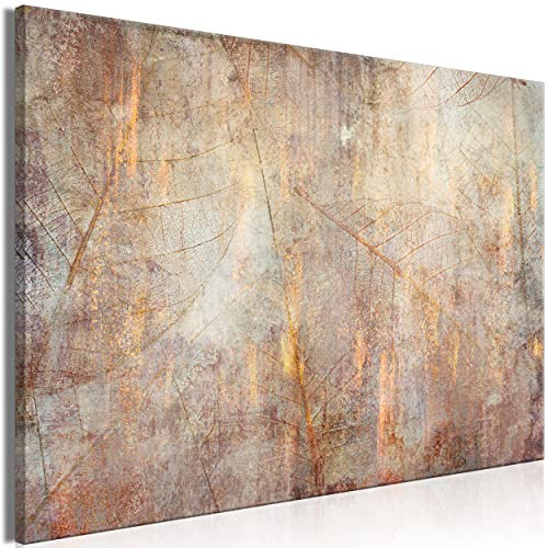 decomonkey Bilder Abstrakt 120x80 cm 1 Teilig Leinwandbilder Bild auf Leinwand Vlies Wandbild Kunstdruck Wanddeko Wand Wohnzimmer Wanddekoration Deko Modern Laub