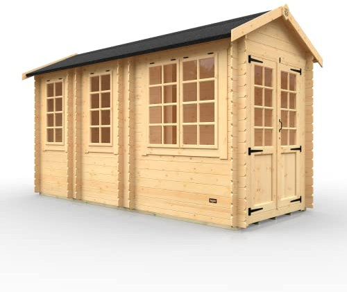 TigerFlex Zora Log Cabin Timber Summerhouse, Office, Storage Facilty 19mm 14 x 6 ft