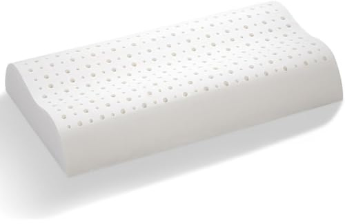 Letti Moderni Nackenkissen Kopfkissen - Orthopädisches Ergonomisches Kissen - Anatomic Naturlatex - 38x80 cm - Höhe 12 cm - Komfortables Kopfkissen für Gesunden Schlaf