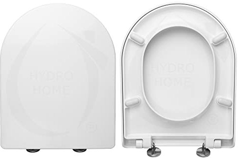 HYDRO HOME Copriwater Compatibile con Cristallo Dolomite, Plastica Termoindurente avvolgente Cerniere Regolabili fissaggio dall'alto, Bianco MADE IN ITALY (CHIUSURA CLASSICA)