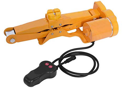 Samnuerly Tonnen 12 V DC-Wagenheber mit Scherenhebebühne, höhenverstellbar 1, elektrischer Wagenheber – -35 cm, angetriebenes Auto, verpackt in praktischer Tragetasche für Notfälle am Straßenrand