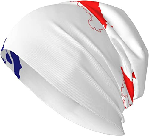 LOUJIN Kroatien Flagge Karte Skullies Beanies Dünne Motorhaube Kappe Herbst Casual Beanies Hut, Fotofarbe, One size