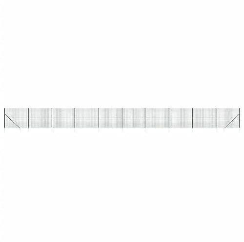 vidaXL Stängsel med markspett grön 1,8x25 m, utomhusstängsel, nätstängsel med markspett, pvc-belagt stängsel, nätstängsel, nätstängsel med jordspett