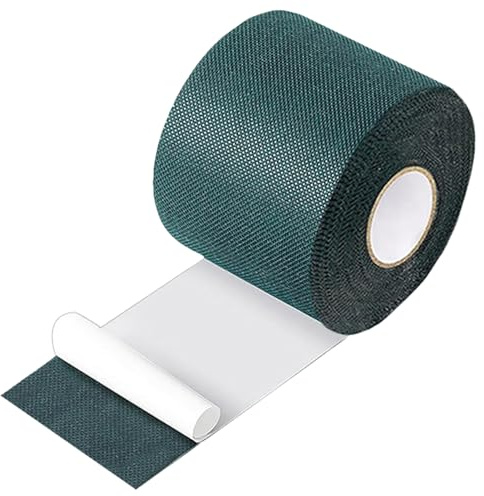 aotusoa Ruban de Gazon Artificiel Autocollant Auto-adhésif Joindre pour Extérieur Jardin Couture De Pelouse Synthétique pour Connecter pour Herbe Synthétique Tapis (Simple Face - 5 cm x 5 m)