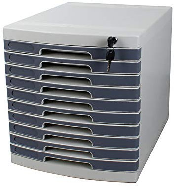 BGFYUSF Aktenschublade für den Schreibtisch, A4-Aktenschrank mit 10/11 Ebenen, Sicherheitsschloss und Etikettenregister, Schreibtisch-Schubladen-Organizer. (10 Schichten)