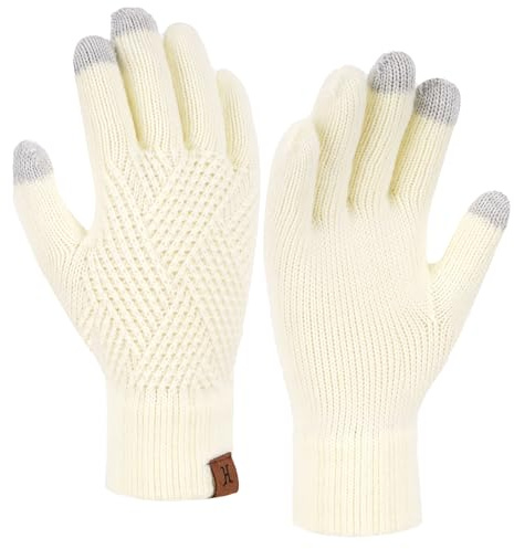 ZASFOU Damen Winter Touchscreen Handschuhe Warm Winterhandschuhe Strickhandschuhe für Frauen Geschenk Kaltes Wetter