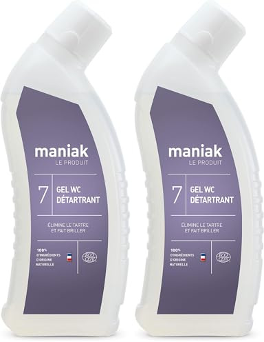 Produit WC Ecologique Maniak – Gel WC Détartrant et Nettoyant Puissant pour des Toilettes Impeccables (Lot de 2)
