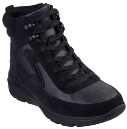 Skechers Glacial Ultra Wanderlust - Stivaletti da donna, nero/grigio, 38 EU