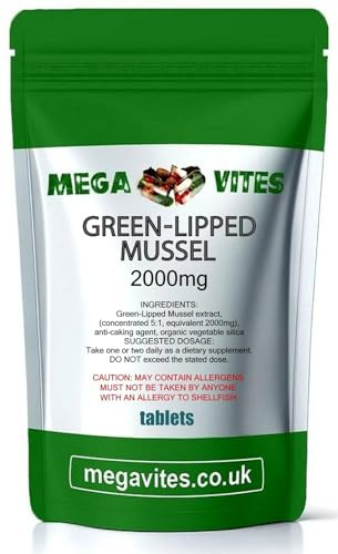 Green Lipped Mussel Tablets 2000mg x 365 - MEGAVITES AMINOLAB