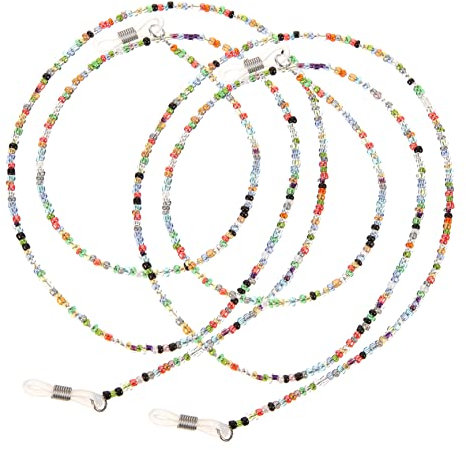 Housoutil 2stücke Brillenband Mit Brillenhalter Um Hals Brillenkette Aus Acryl Und Seil Anti-verlust-brillenseil Praktisch Für Damen Und Sport