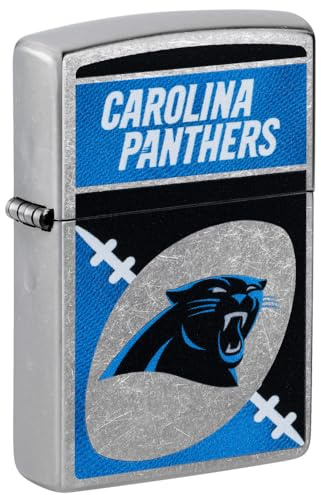 Zippo NFL Carolina Panthers Street Chrome Pocket Lighter