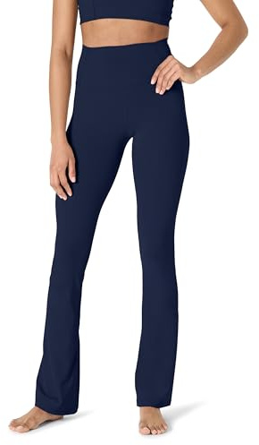 Amazon Essentials Women's Active Form Flex Buttery Soft Flared Leggings High-Waist Bootcut 31.5” (80.0cm) Inseam Full-Length Yoga Trousers, Navy, S