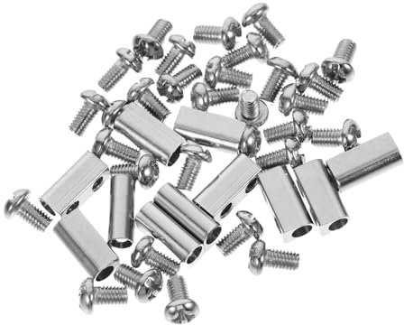 HOLIDYOYO 10 Pièces Verrouillage Par Câble Métallique Boucle De Câble Métallique Pince Réglable -fil De Fixation Clip En Acier Inoxydable -câble Réglable Le Fer Silver