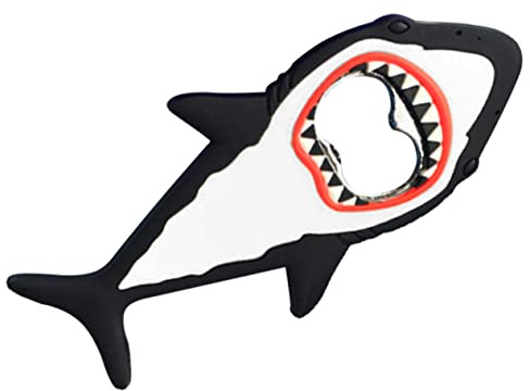 Requin Ouvre-bouteille et Acier Inoxydable Magnétique Caoutchouc | Forme de Requin, Design Portable et Aimanté, pour Bouteilles de Bière et Soda, Usage Restaurant Bar