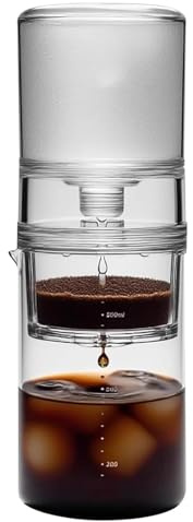 Cafetera De Café Por Goteo En Frío, Cafetera Y Tetera Con Hielo De 600 M, Flujo De Agua Ajustable, Canal De Polvo Extraíble, Rinde De 2 A 4 Tazas, for Cafeterías Caseras Oficinas