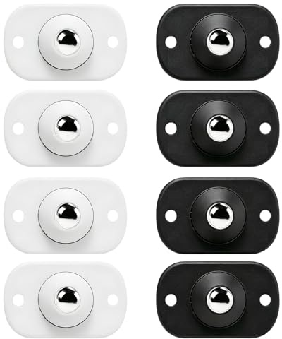 Möbelrollen klein 8 Stück, mini rollen selbstklebend kugelrollen 360° drehbar, rollen für küchengeräte leise Universalräder für Aufbewahrungsbox Mülleimer DIY ohne Bohren