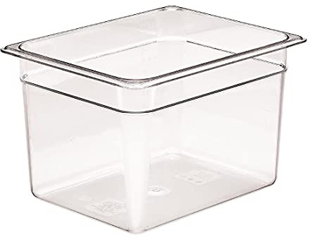 Cambro 28CW135 Camwear - Pentola per Alimenti, in plastica, 1/2, profondità 20,3 cm, in policarbonato, Trasparente, NSF, 6 unità