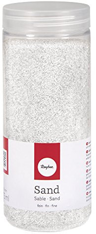 RAYHER HOBBY Rayher 39339102 Sand, fein, 0,1-0,5 mm, Dose 475 ml, weiß