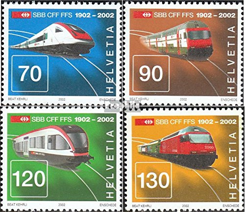 Prophila Collection Schweiz 1778-1781 (kompl.Ausg.) gestempelt 2002 SBB Eisenbahnen (Briefmarken für Sammler) Eisenbahn/Seilbahn