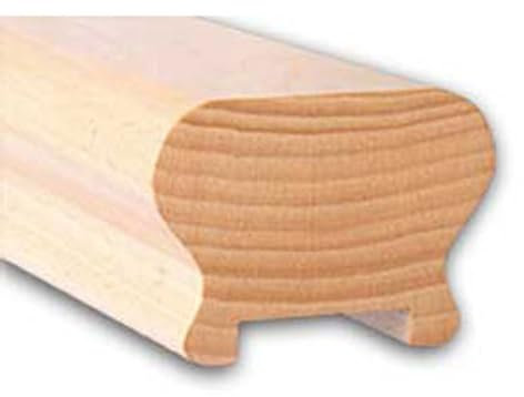 Pasamanos de madera Omega 43 x 62 mm con Nut 31 x 7 mm